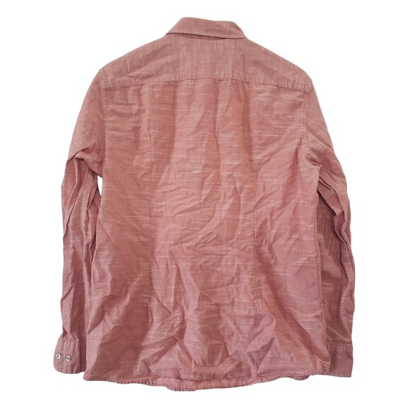 Marc Anthony Mens Slim Fit Long Sleeve Button Up Shirt Size L Pink Cotton Casual - Picture 2 of 6